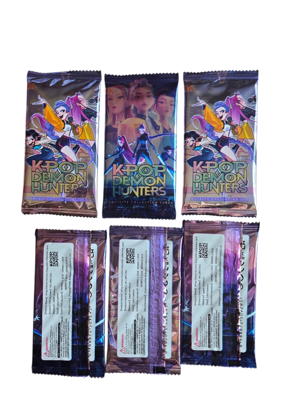 K-Pop Demon Hunters Trading Card Booster Packs - 5 Pack Set - Picture 2 of 3